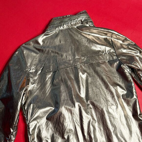 Metallic Bronze Windbreaker Jacket – Tart Collections, Street Style, Size M - Picture 8 of 12